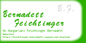 bernadett feichtinger business card